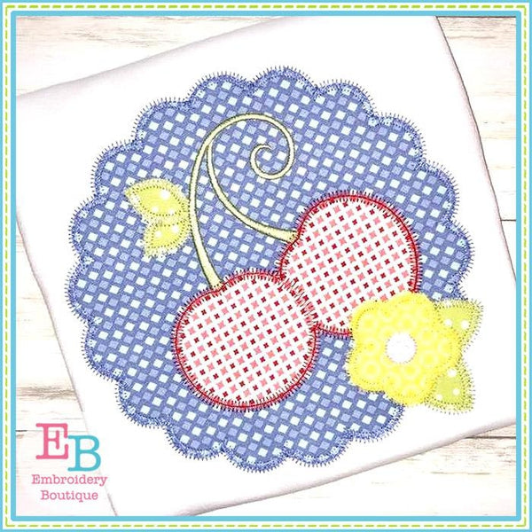 Cherry Scallop Zigzag Applique, Applique