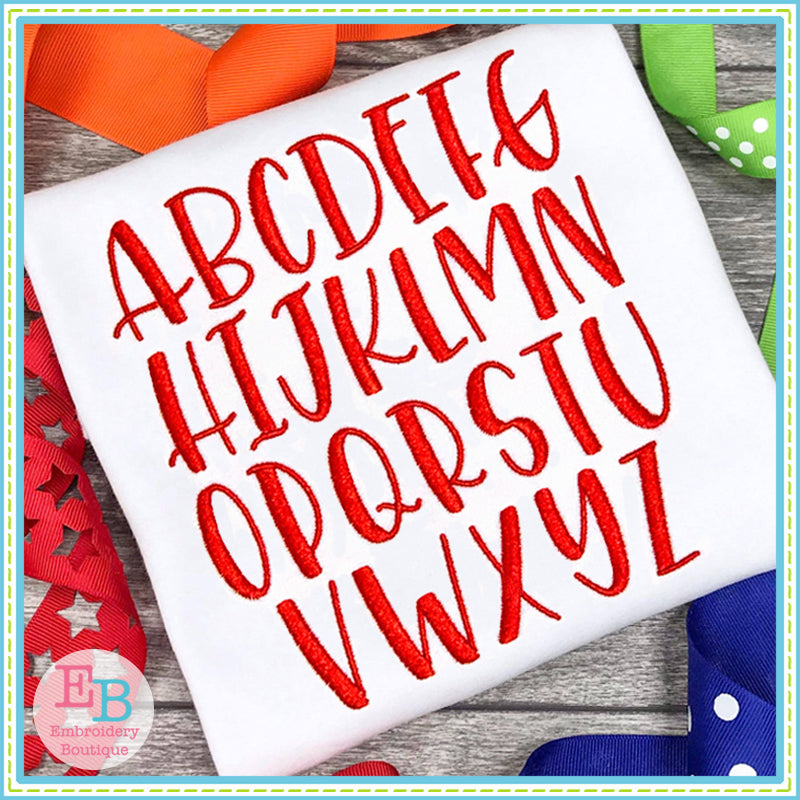 Cherry Yogurt Embroidery Font, Embroidery Font