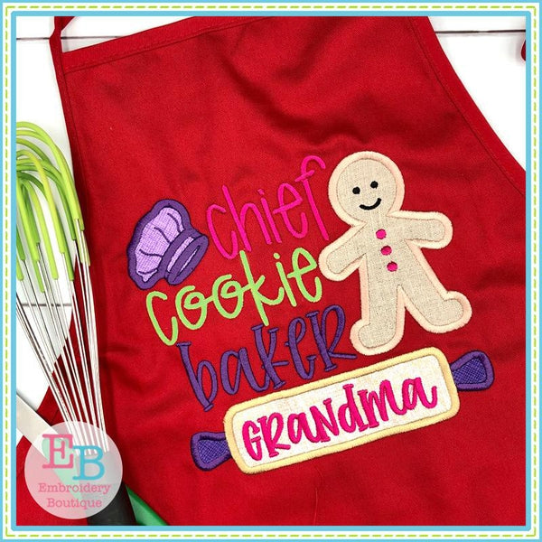 Chief Cookie Baker Applique, Applique