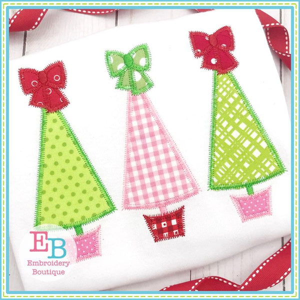 Trees Trio Zigzag Applique, Applique