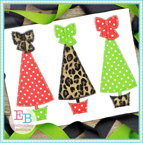 Trees Trio Zigzag Applique, Applique