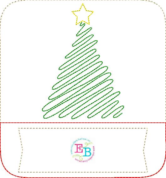 Scribble Tree Applique Patch, Applique