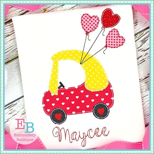 Coupe Heart Balloons Applique, Applique