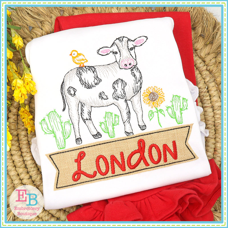 Farm Sketches Embroidery Design Set, Embroidery