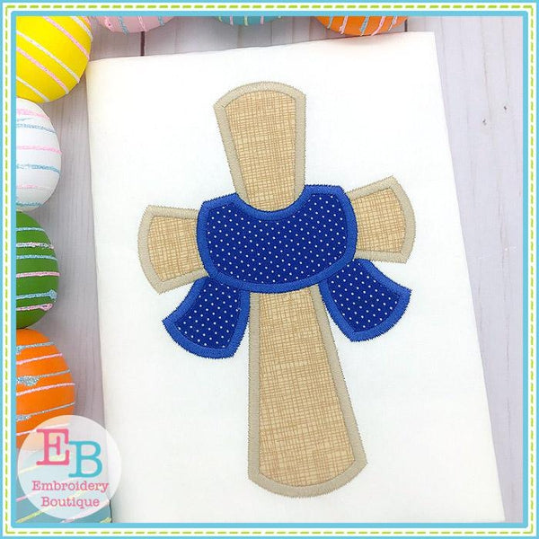 Cross with Sash Satin Applique, Applique