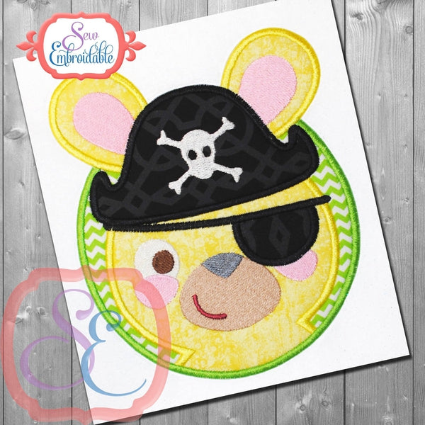 Pirate Bunny Applique, Applique