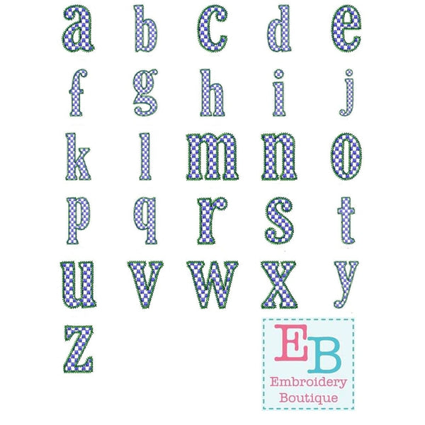 Sketch Lowercase Set - Motif Fill Embroidery Font- 5 FULL Alphabets, Embroidery Font