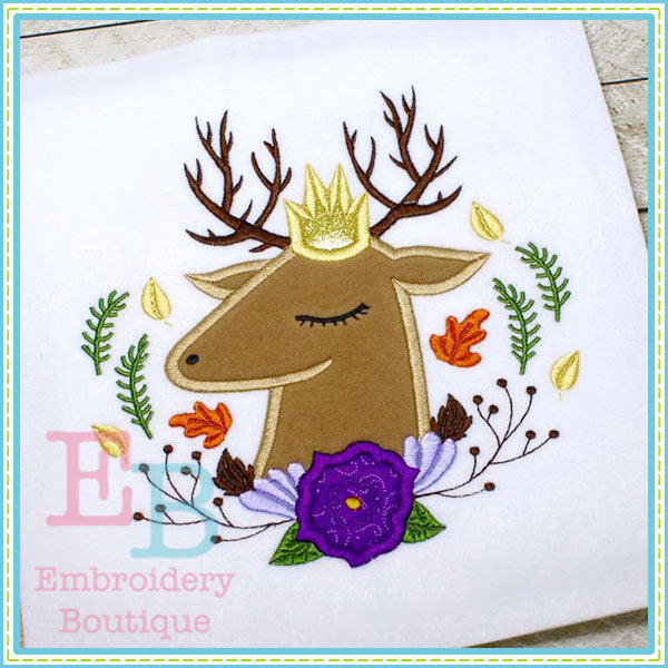 Deer Crown Applique, Applique