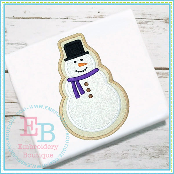 Snowman Cookie Applique, Applique