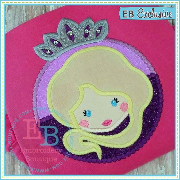 Princess 9 Ornament Applique, Applique