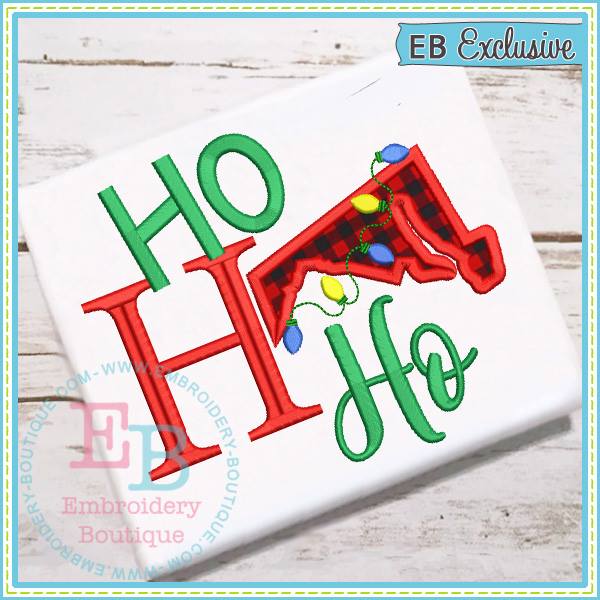 Ho Ho Ho Maryland Applique, Applique