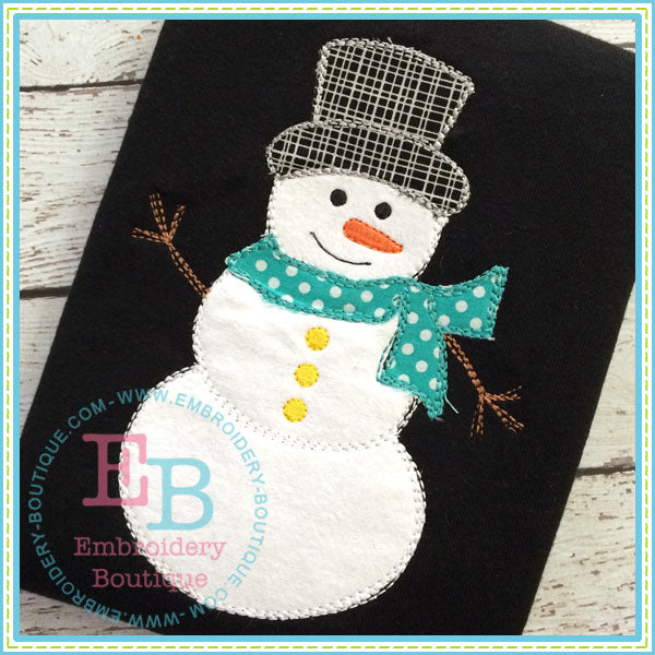 Scribble Snowman Applique, Applique