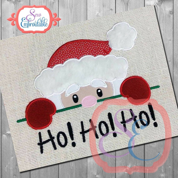 Santa Peeker Applique, Applique