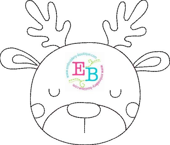 Deer Bean Stitch Applique, Applique