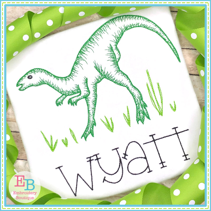 Dinosaur 3 Embroidery Design, Embroidery