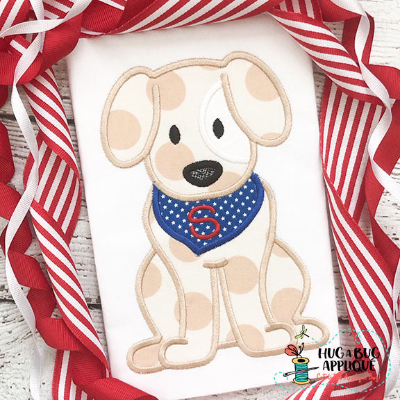 Dog Bandana Satin Stitch Applique Design, Applique