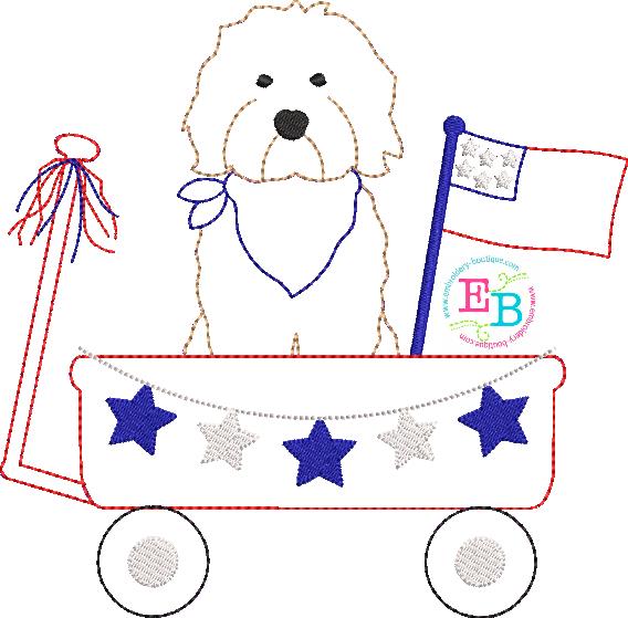 Doodle Wagon Bean Applique, Applique