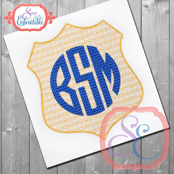 Motif Badge Frame, Embroidery