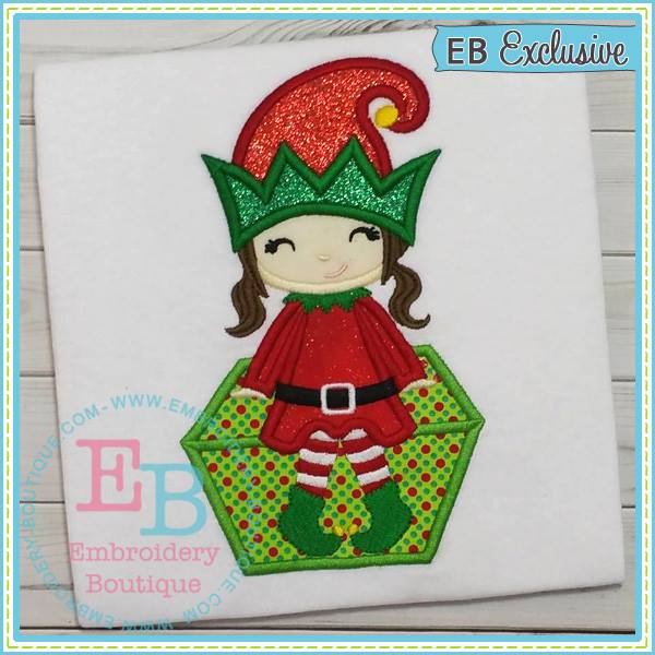 Elf Girl Applique, Applique