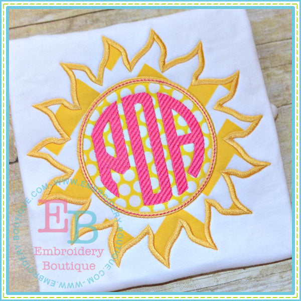 Monogram Sun Applique, Applique