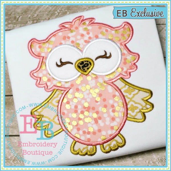 Woodland Owl Applique, Applique