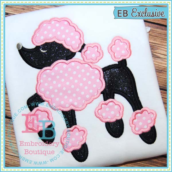 Poodle Applique, Applique