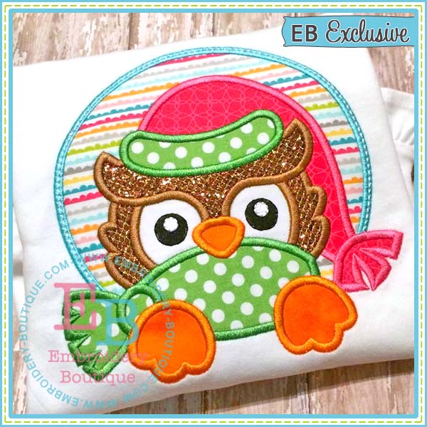 Owl Peeker Applique Design, Applique