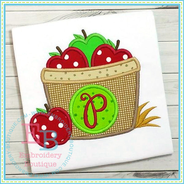 Apple Basket Applique, Applique