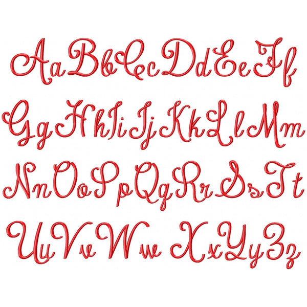 Amelia Embroidery Font, Embroidery Font