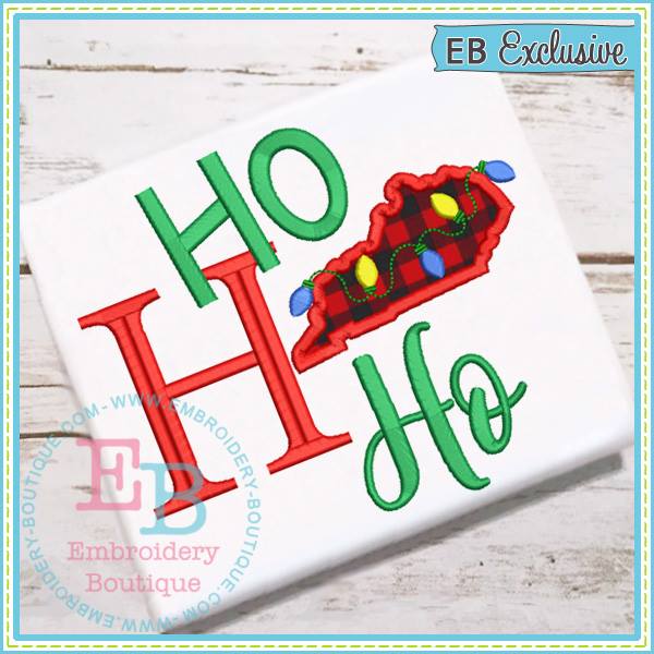 Ho Ho Ho Kentucky Applique, Applique