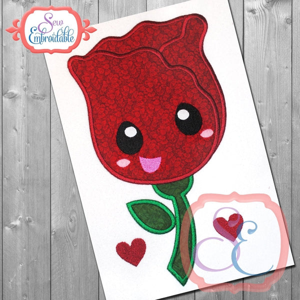 Rose Face Applique, Applique