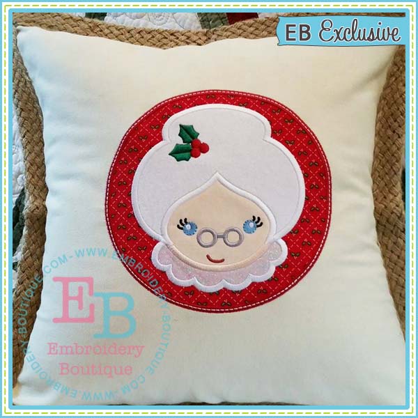 Mrs. Claus Patch Applique, Applique