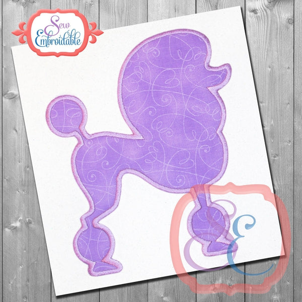 Poodle Shape Applique, Applique