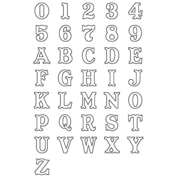 Tuscan Applique Alphabet 2-6 inches, Applique Alphabet