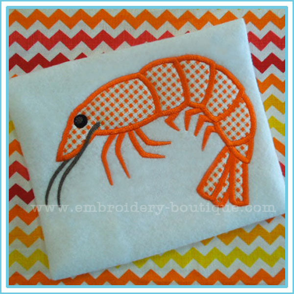 Shrimp 2 Applique, Applique