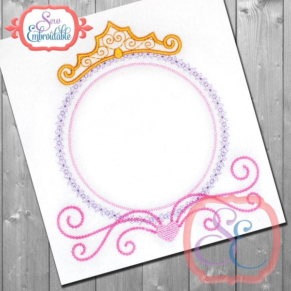 Princess Motif Monogram Frame, Applique