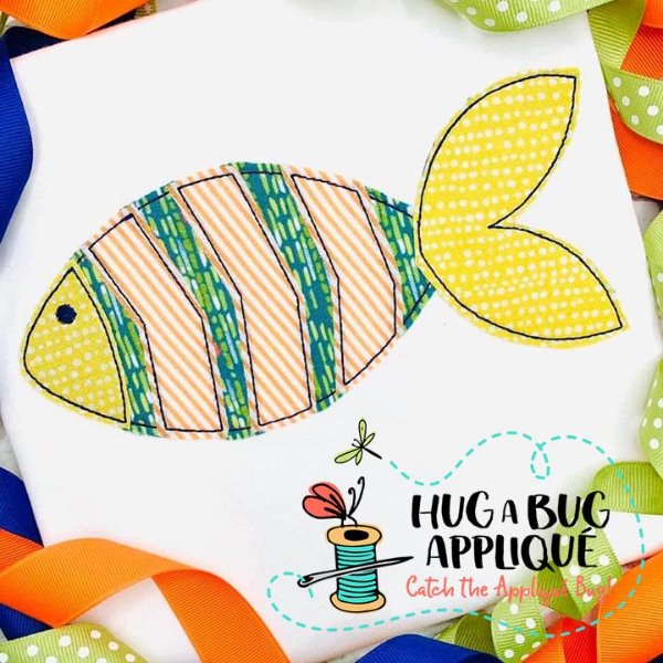Fish 1 Bean Stitch Applique Design, Applique