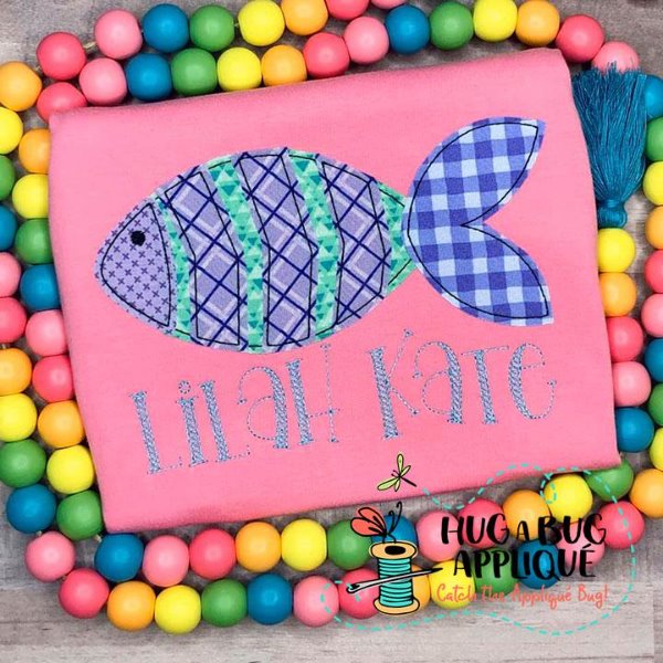 Fish 1 Bean Stitch Applique Design, Applique