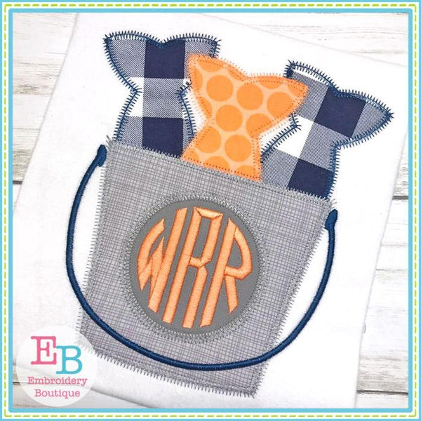 Fish Bucket Zigzag Applique, Applique