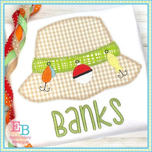 Fishing Hat Zigzag Applique, Applique