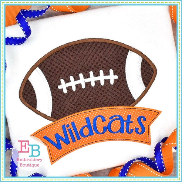 Football Banner Satin Applique, Applique