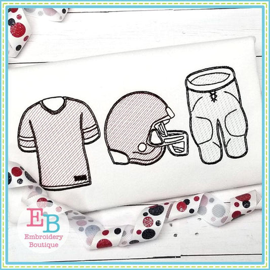 Football Uniform Trio Design, Embroidery