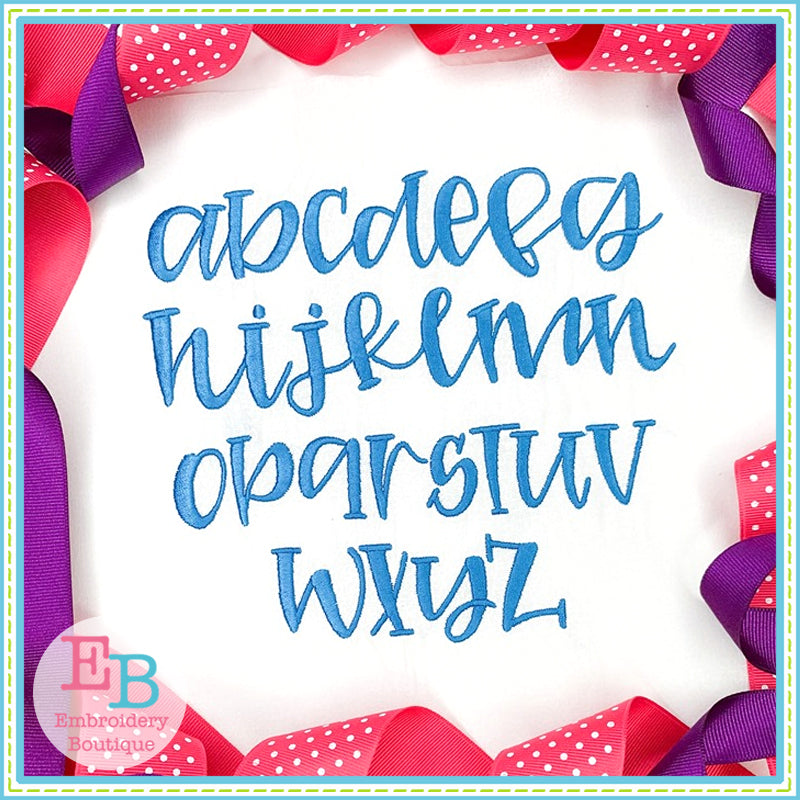 Frisky Jam Satin Embroidery Font, Embroidery Font