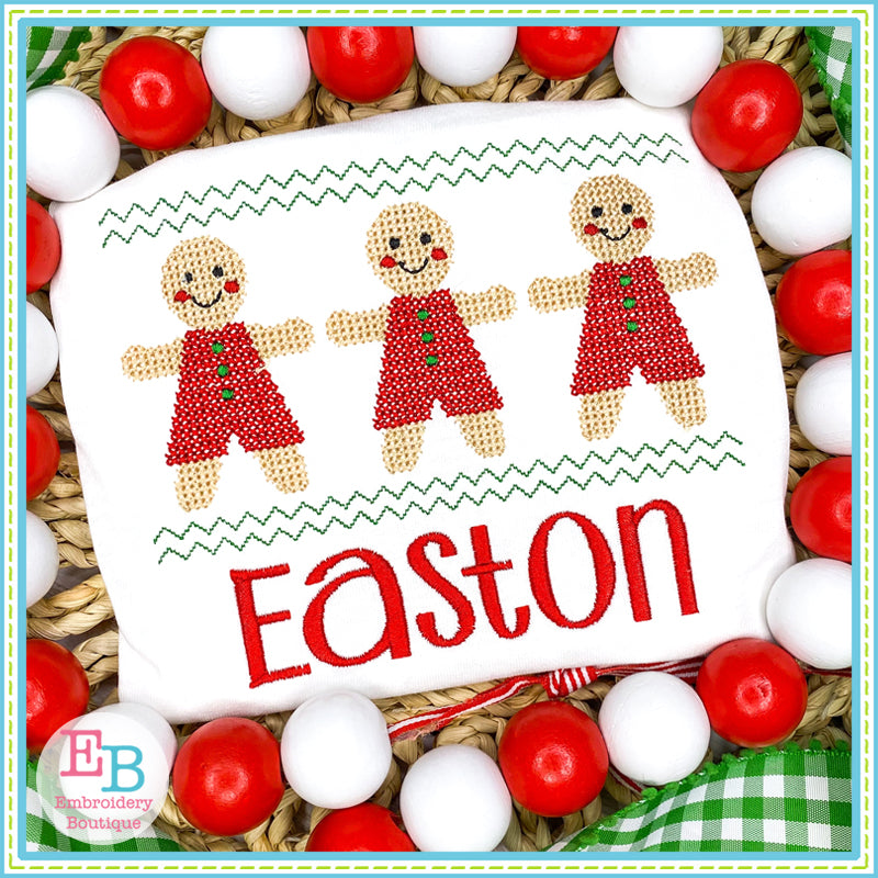 Gingerbread Boy Cross Stitch Embroidery Design, Embroidery
