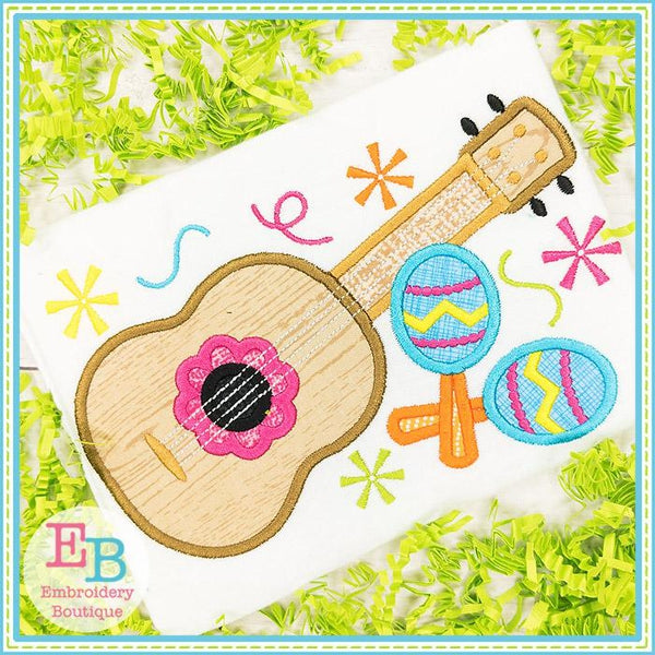 Guitar and Maracas Applique, Applique