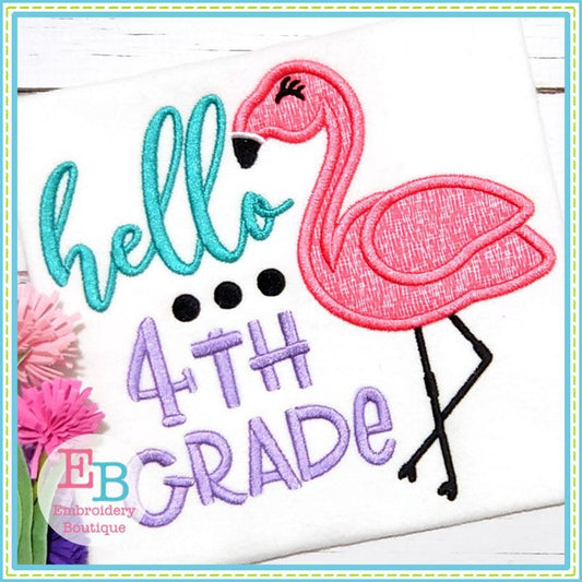 Hello Fourth Grade Applique, Applique