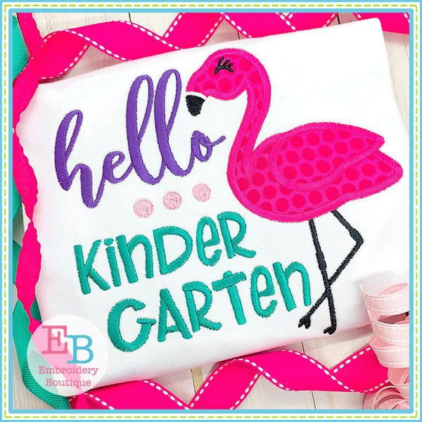 Hello Kindergarten Applique, Applique