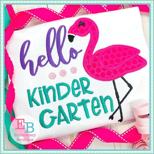 Hello Kindergarten Applique, Applique