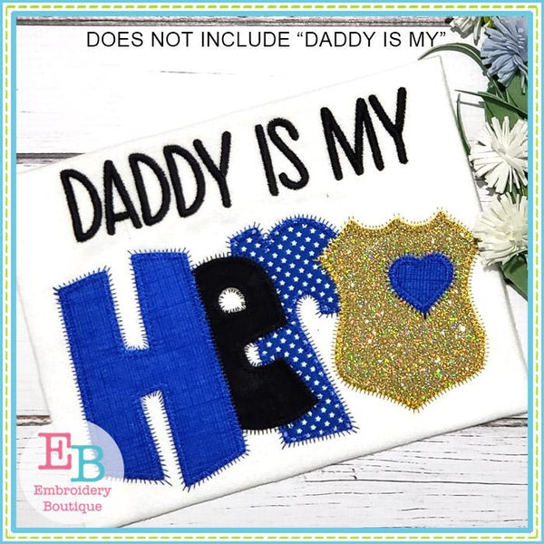 Hero Police Zigzag Applique, Applique