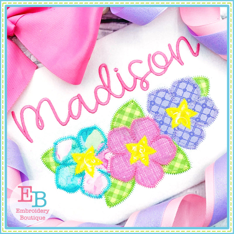 Hibiscus Swag Zigzag Applique, Applique